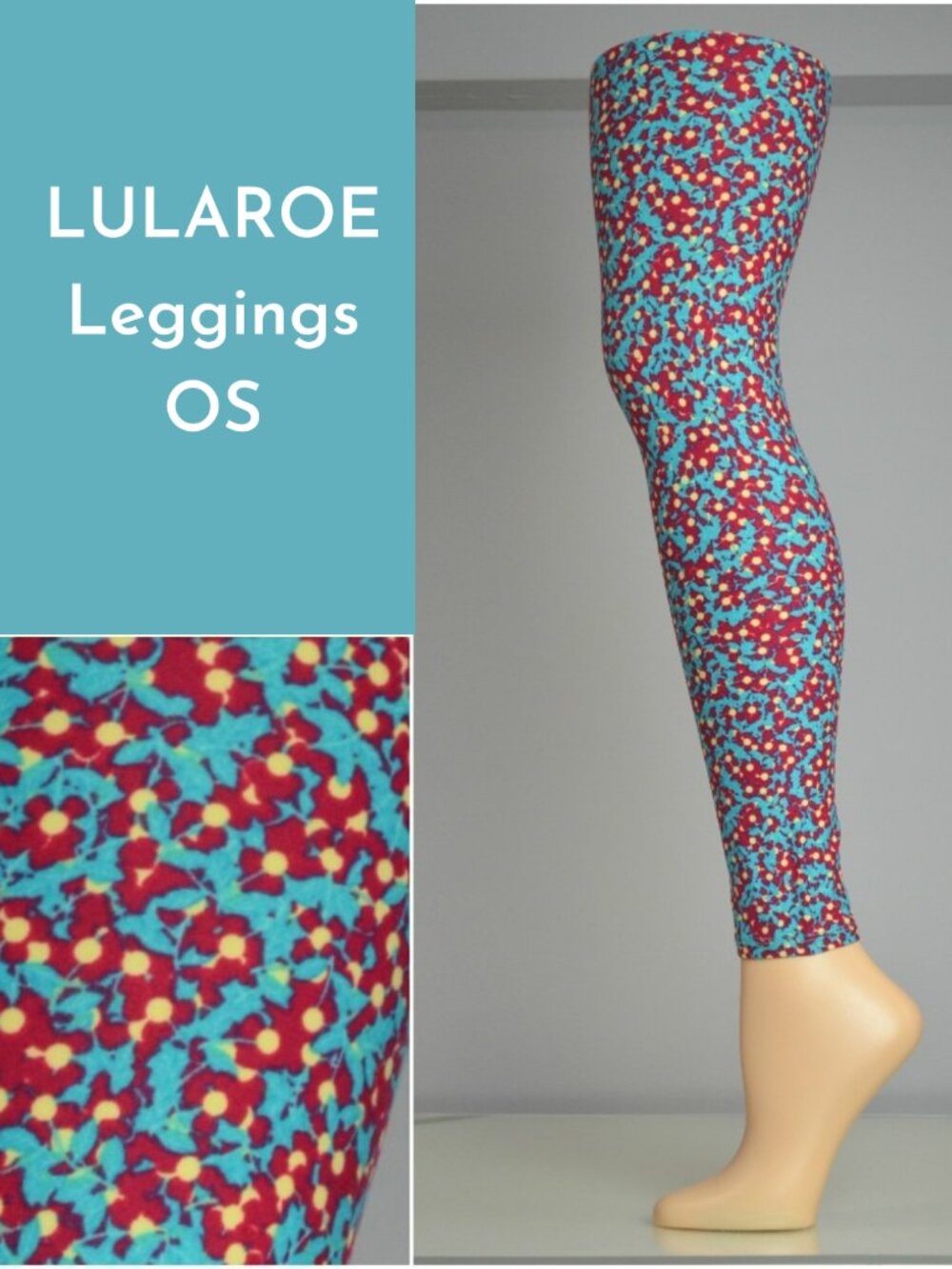 NWT Dainty Print Lularoe OS Leggings